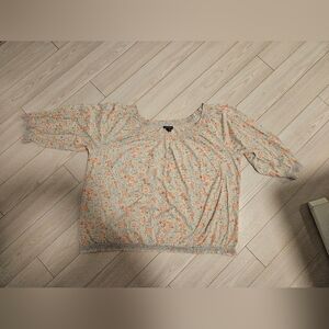 Lauren Ralph Lauren Shirt Women 3X Plus Floral Top On Off Shoulder NWT